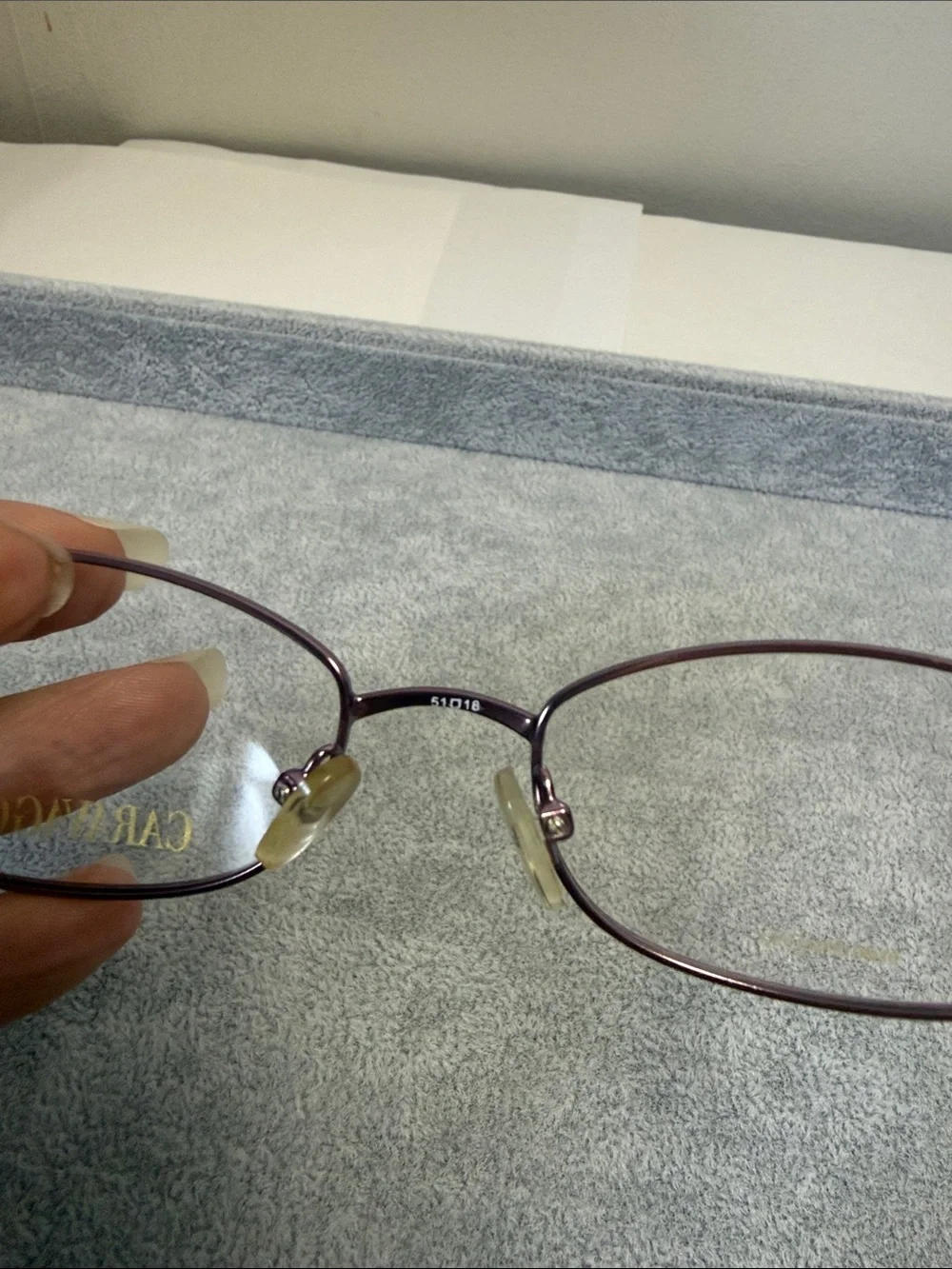 NWOT Vintage Caravaggio Natalia Women's Purple Metal Eyeglass Frame Eyesize 51